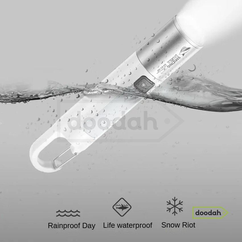 Багатофункціональний ліхтар COB / LED / USB Type-C / IP33 - CARPRIE Smiling Shark SD1019 White